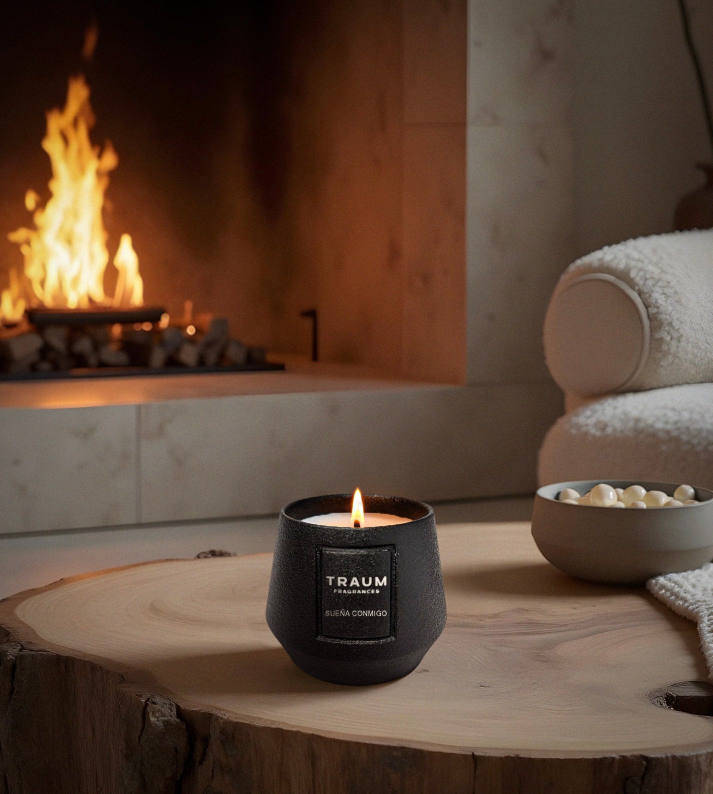 Candle with peppermint, lemongrass, and black currant.